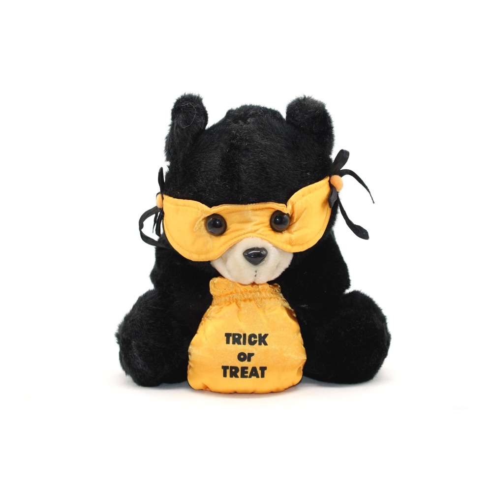 VTG‎ Halloween Masked Teddy Bear by Showtime Plush Stuffed Animal Trick or Treat